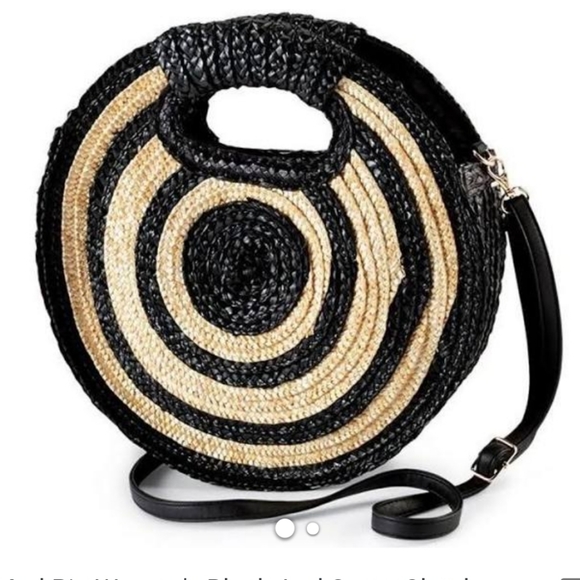 Mud Pie Handbags - Mud pie round straw crossbody handbag. NWT